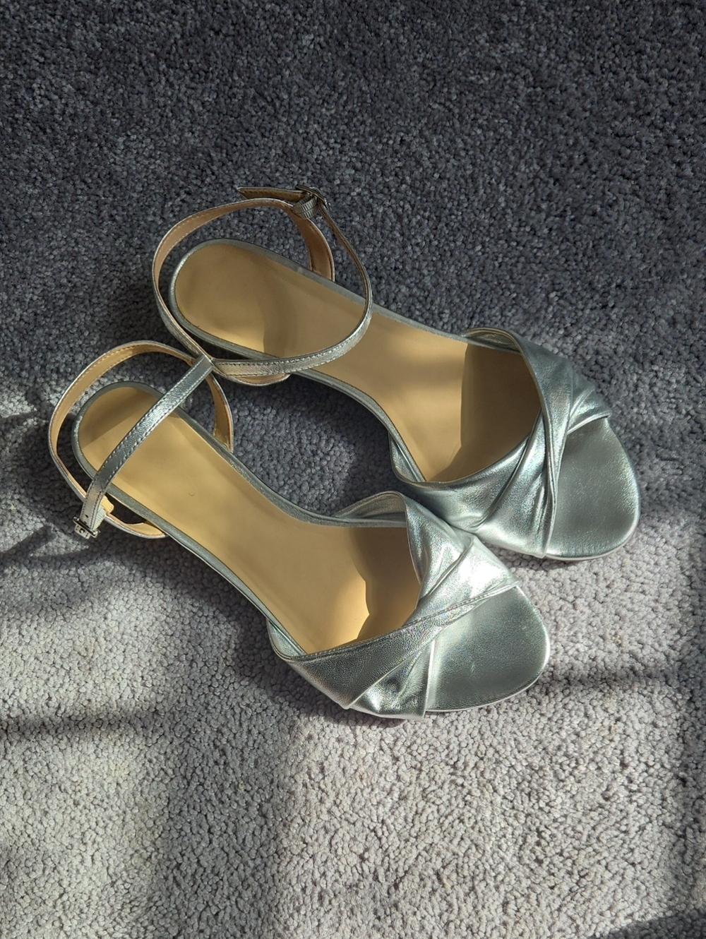 Talbots Silver Capri Twist Sandals, 10M